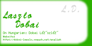 laszlo dobai business card